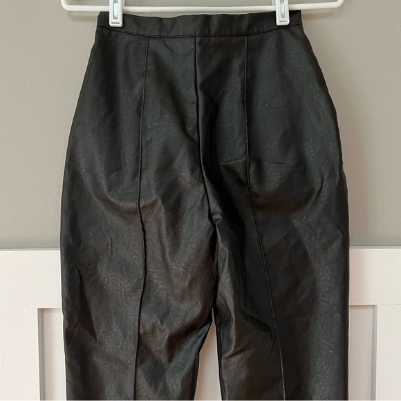 Princess Polly Faux Vegan Leather Encore Pants Black - Picture 5 of 8